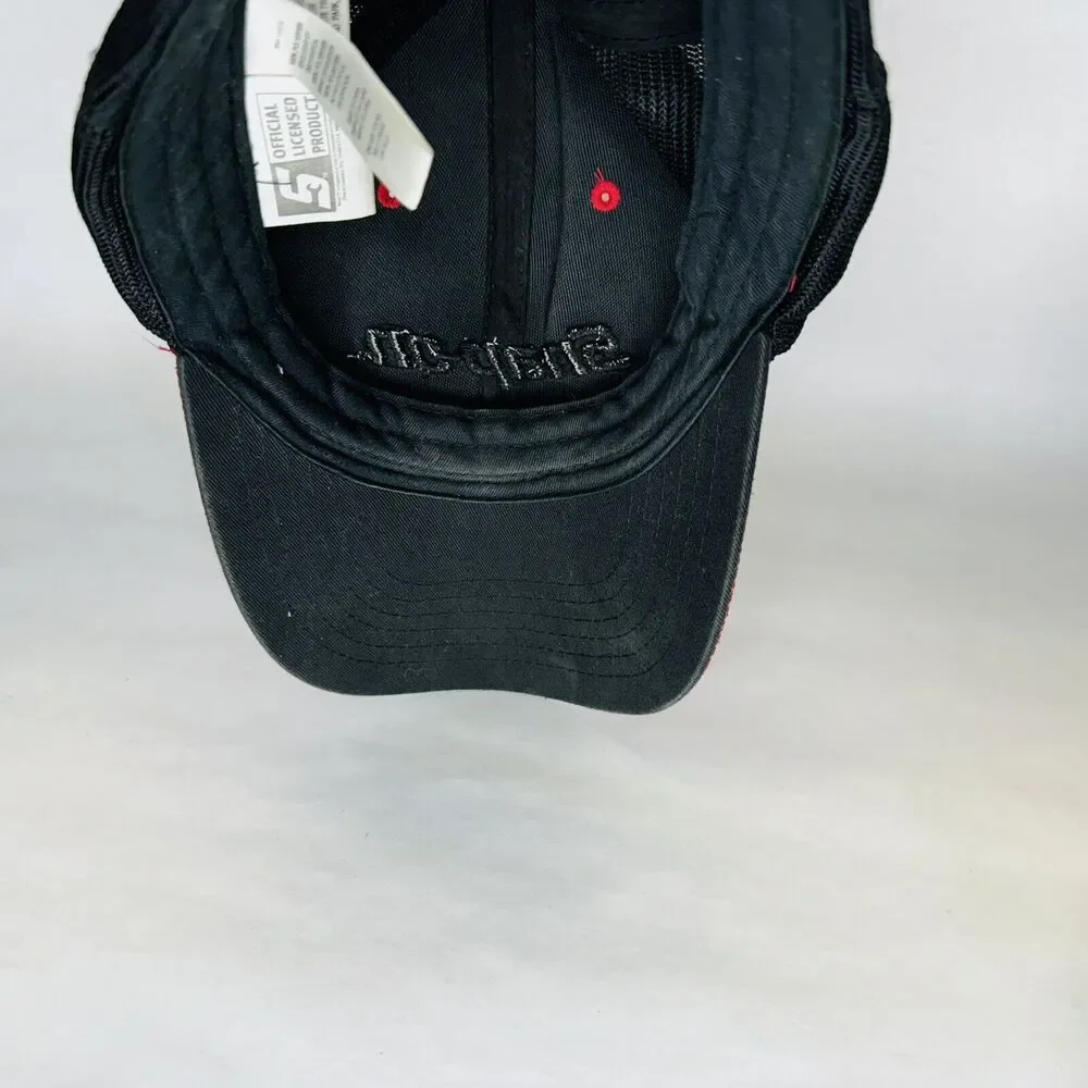 Snap-On Tools‎ Adjustable Strap Back Red Black Mesh Overlay Cap Hat